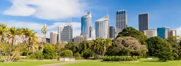 Photo of Panorama of the Sydney skyline and Royal Botanic Gardens