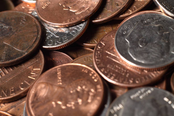 istock Pile of US Coins 157616226