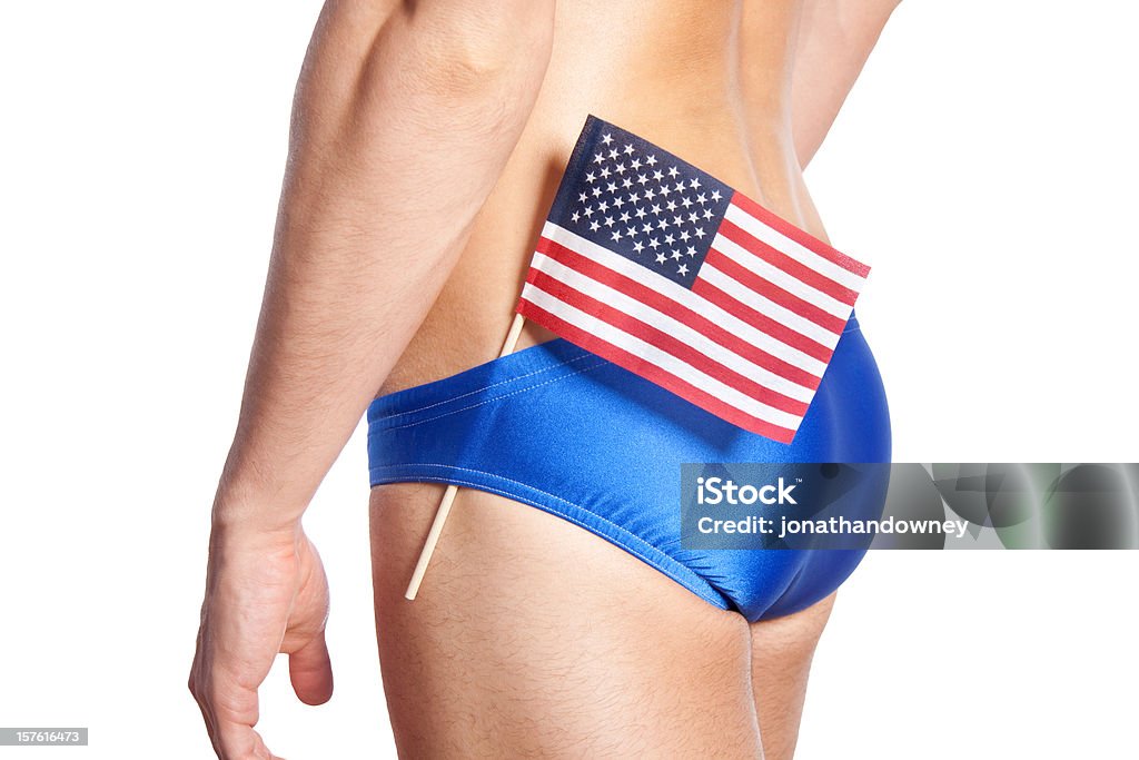 American menino Butt - Foto de stock de Calção Pequeno royalty-free