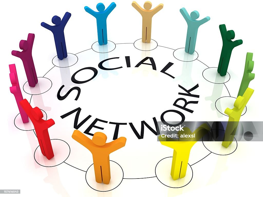Social Network - Foto stock royalty-free di Adulto