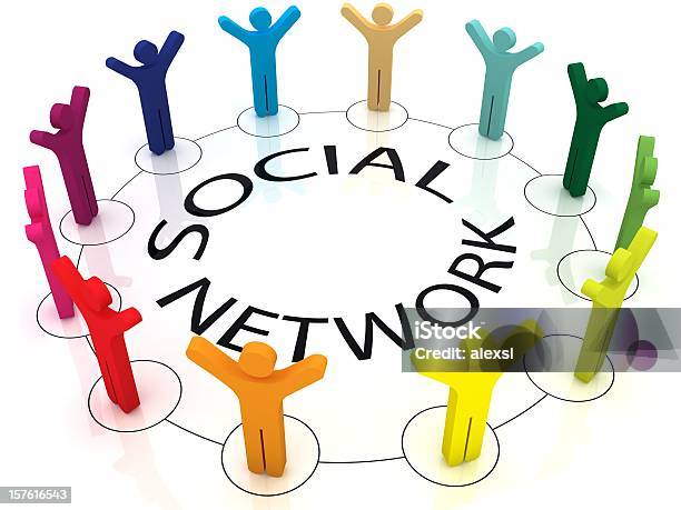 소셜 Network 3차원 형태에 대한 스톡 사진 및 기타 이미지 - 3차원 형태, 개체 그룹, 고객 참여