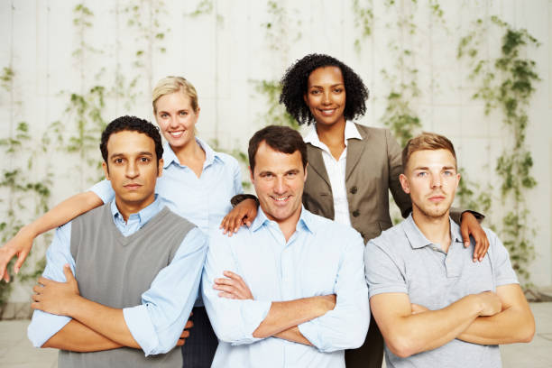 istock Confident multi ethnic business colleagues 157616838