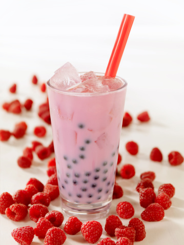Raspberry Bubble Tea -Photographed on Hasselblad H3D2-39mb Camera