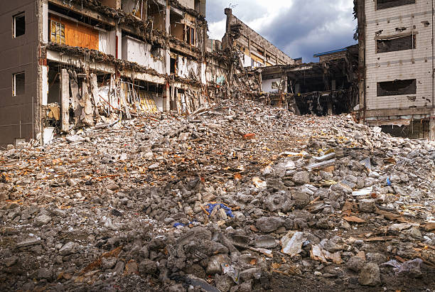 Earthquake Disaster - XLarge After 8.0 earthquake happend in sichuan, China the ruined city stock pictures, royalty-free photos & images