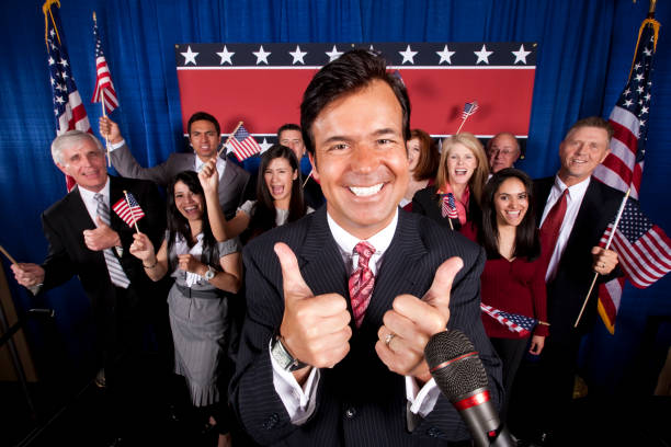 Politician Victory Celebration-Thumbs Up