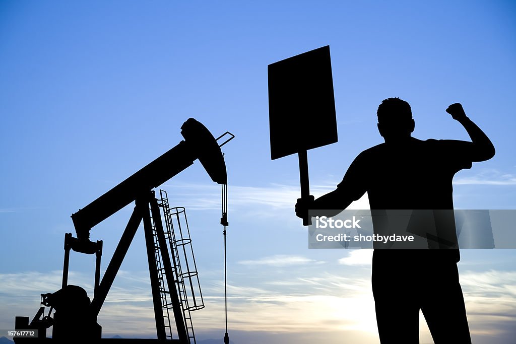 Protesto de óleo - Foto de stock de Oleoduto royalty-free