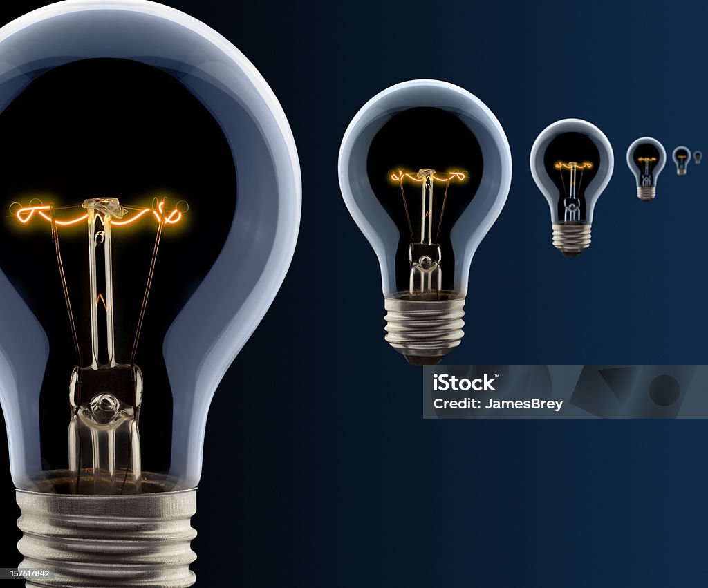 Ideia lâmpadas; Ponto de Fuga de perspectiva - Royalty-free Patente Foto de stock