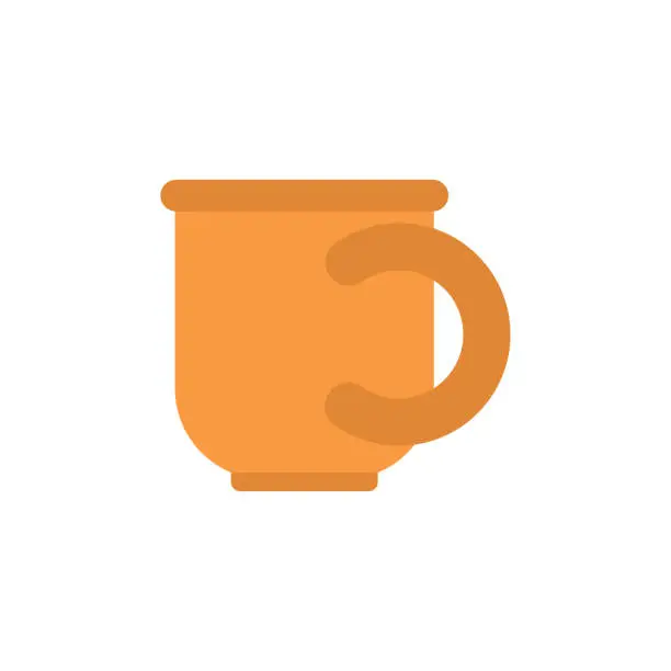Vector illustration of Coffee cup icon isolated. food sign. Symbol for mobile application
