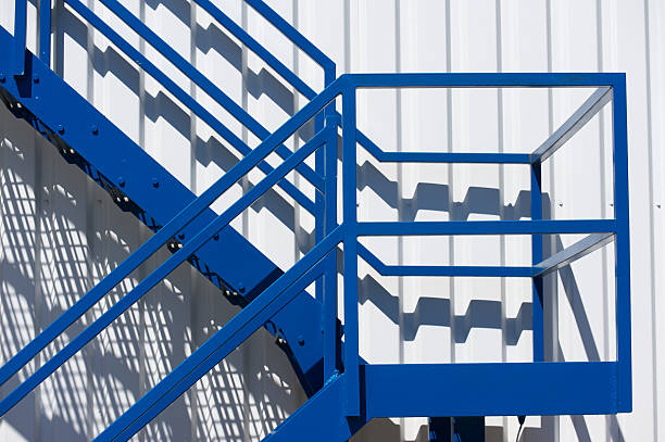 istock Staircase at a factory building 157617906