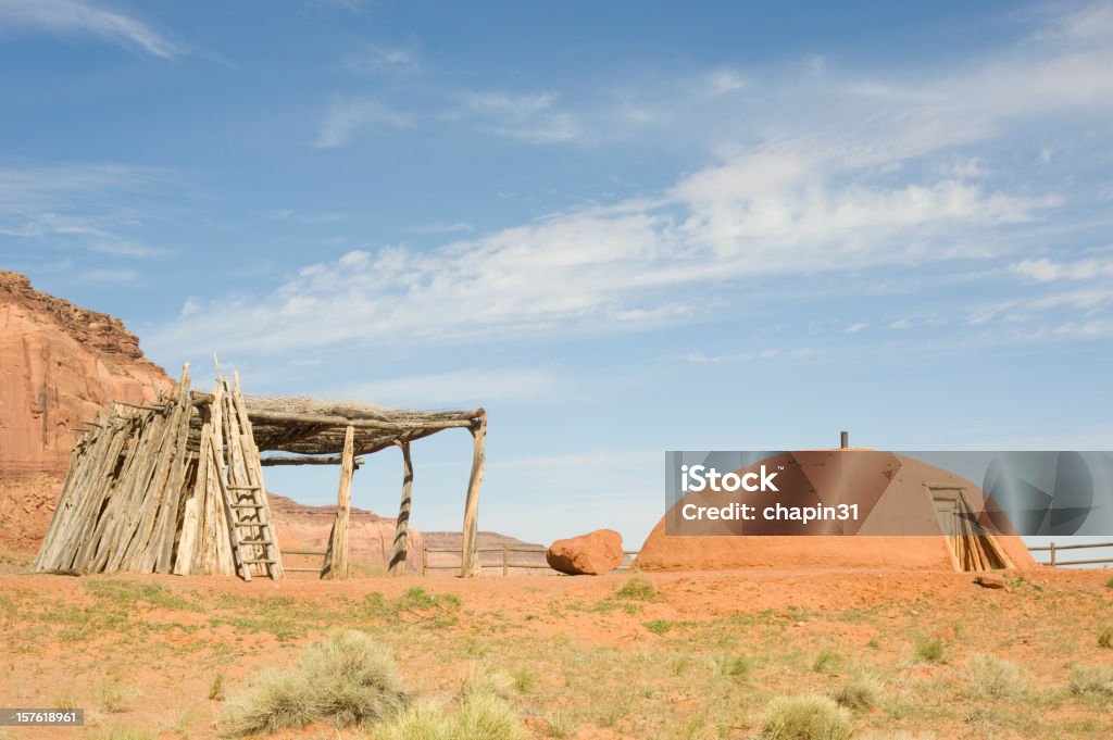 Traditional Navajo Hogan  Navajo Culture Stock Photo