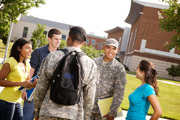 istock Military personal on ROTC military campus 157619275