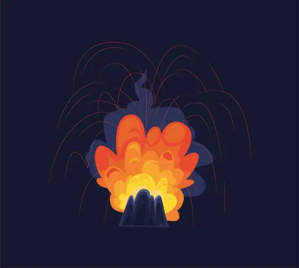 Vector illustration of Bomb explosion concept