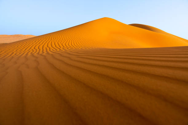 istock low perspective of huge sand dunes with patterns 157619838