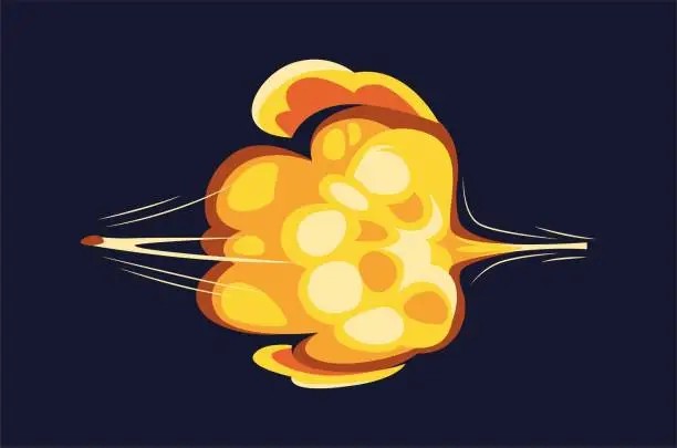 Vector illustration of Bomb explosion concept