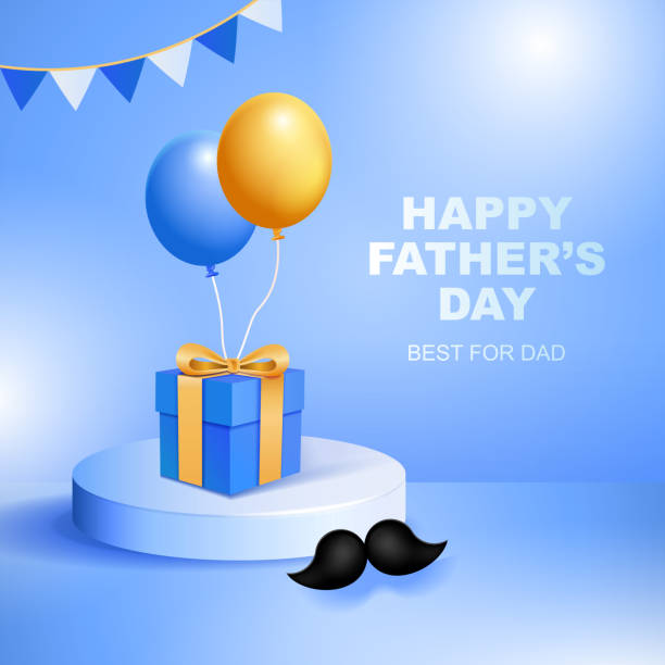 istock Vector illustration of joyous celebration of Happy Father's Day. 3d rendering. 1576228339