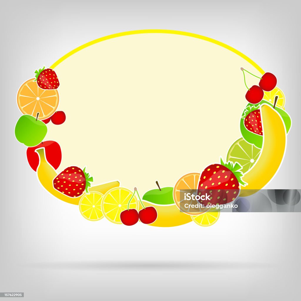 Montatura con frutta fresca Illustrazione vettoriale - arte vettoriale royalty-free di Ananas