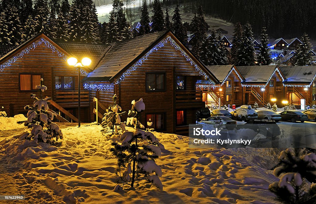 Landscape Decorated house with Architecture Stock Photo