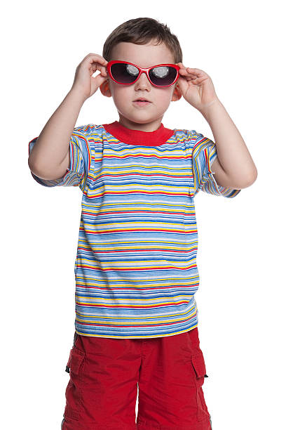 istock Serious little boy with sunglasses 157624400