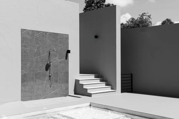 istock Showering before entering the pool.Shower at swimming pool. 1576252966