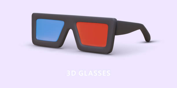 istock 3D glasses. Anaglyphs, modern stereoscopic device for watching movies 1576263964