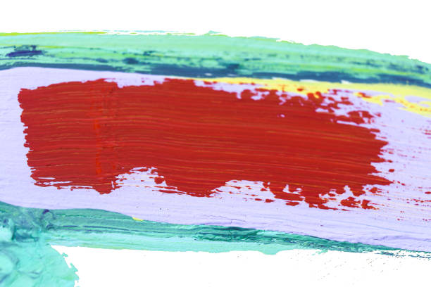 istock Abstract hand painted background. Colorful brushstrokes on white background 1576267367