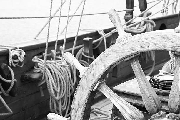 istock Steering wheel of an ancient sailing vessel 157627606