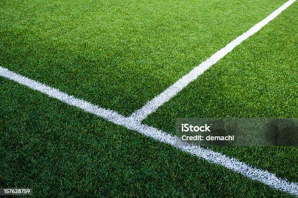 Soccer Fields Lines Stock Photo - Download Image Now - Grass, Single Line, Tennis