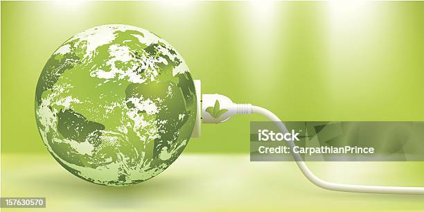 Abstract Green Earth Energy Concept Stock Illustration - Download Image Now - Globe - Navigational Equipment, Green Color, Energy Efficient