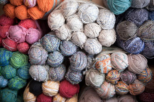 Multi Colors wool clews.