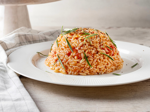 Pilau Rice, Tomato, Close-up,  Food, Food and drink, Basmati Rice, Tomato sauce, Rice - Food Staple, Appetizer