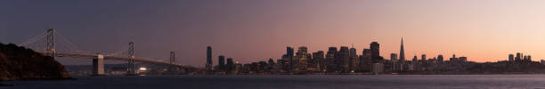 istock Panorama: San Francisco skyline in summer, shortly after sunset 157635554