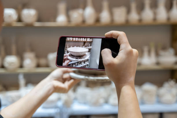 istock A woman is doing pottery at a pottery shop 1576357529