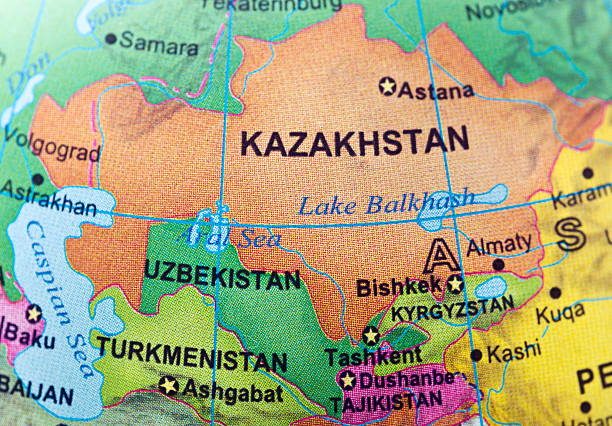 kazajistán y vecino países - asia central fotografías e imágenes de stock