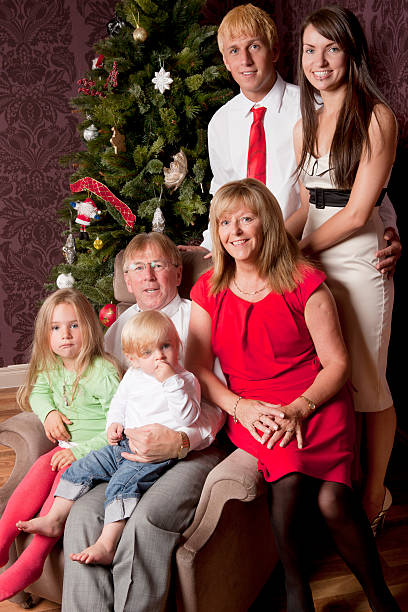 istock Christmas family portrait 157635908
