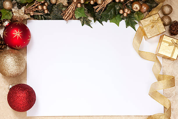 istock A blank white space surrounded by Christmas decorations 157635923