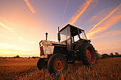 Old Tractor Sunset