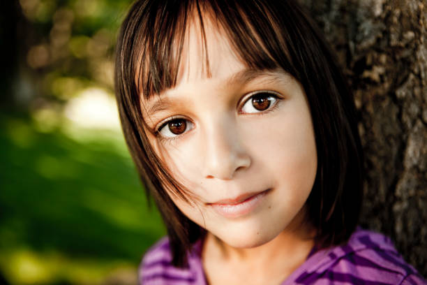 Portrait of a cute little girl. Here ethnicity is part Hawaiian, half Caucasian.