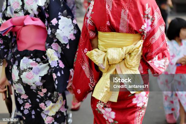 Japoński Kimono - zdjęcia stockowe i więcej obrazów Yukata - Yukata, Czerwony, Fotografika