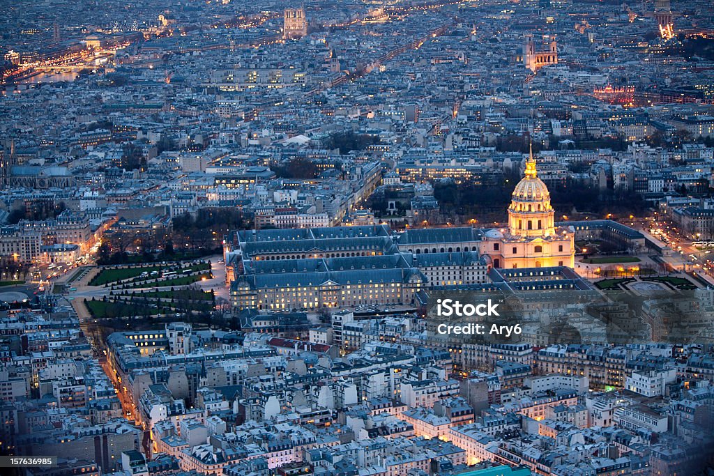 Vista aerea di Parigi dalla torre Eiffel, Francia - Foto stock royalty-free di Ambientazione esterna