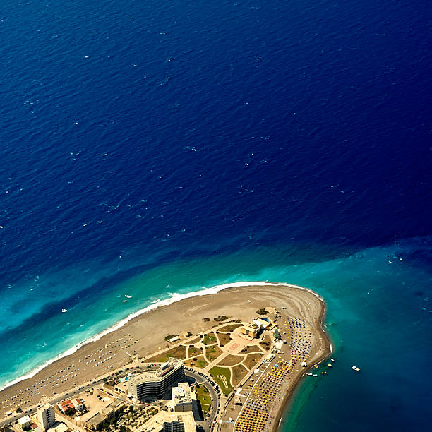 Rhodes Island Aerial stock photo