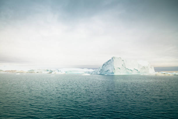 Dramatic iceberg floating in Jökulsárlón glacial lagoon, South Iceland.