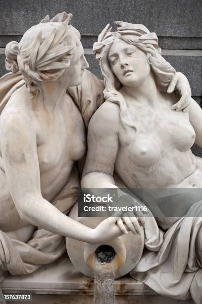 Two Women Embracing Stock Photo - Download Image Now - Statue, Greek Culture, Classical Greek