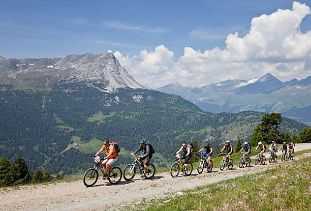 istock Ten bikes in a row, South Tyrol 157637917