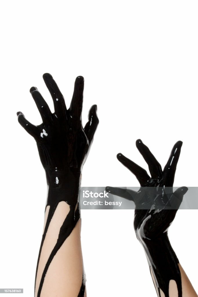 Black ręce - Zbiór zdjęć royalty-free (Ręka)