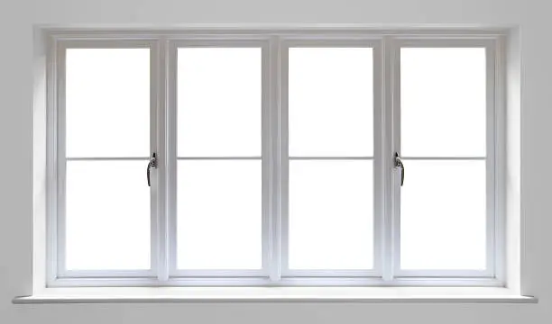 Photo of white wooden window