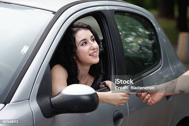 Woman Gives Your Drivers License For Verification Stock Photo - Download Image Now - Driver's License, Control, Verification