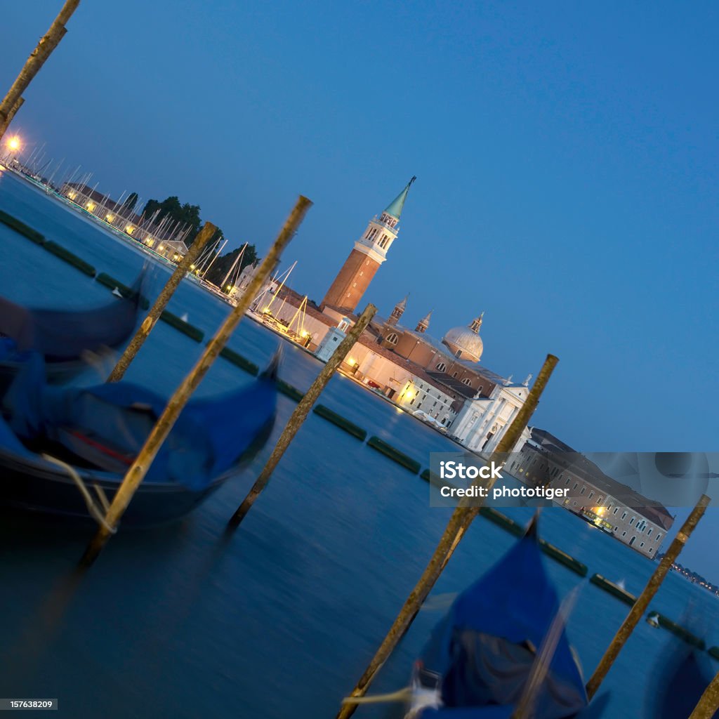 San Giorgio Maggiore church and gondolas in venice  21st Century Stock Photo