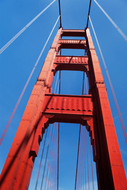 istock Classic high-angle view of the Golden Gate Bridge north tower 157638297