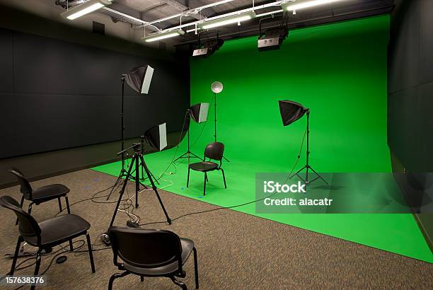 Foto de De Vídeo Studio e mais fotos de stock de Chroma Key - Chroma Key, Foto de estúdio, Plano de Fundo