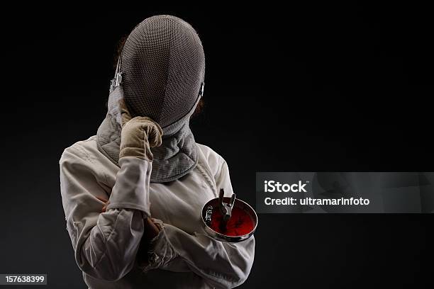 Scherma - Fotografie stock e altre immagini di Scherma - Sport - Scherma - Sport, Elmetto, Casco protettivo da sport